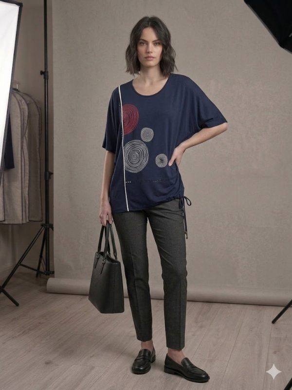 TOLGA SARAÇOĞLU Taş İşlemeli Desenli Bluz 11059