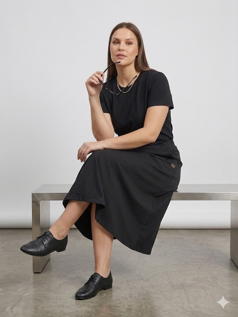 TOLGA SARAÇOĞLU Cep Detaylı Etek 20015 - Siyah