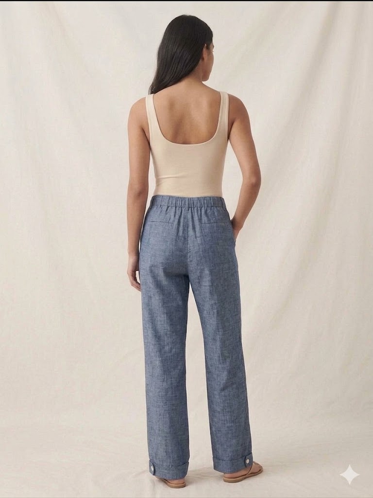 TOLGA SARAÇOĞLU Rahat Kesim Kapri Pantolon 30211 - Lacivert