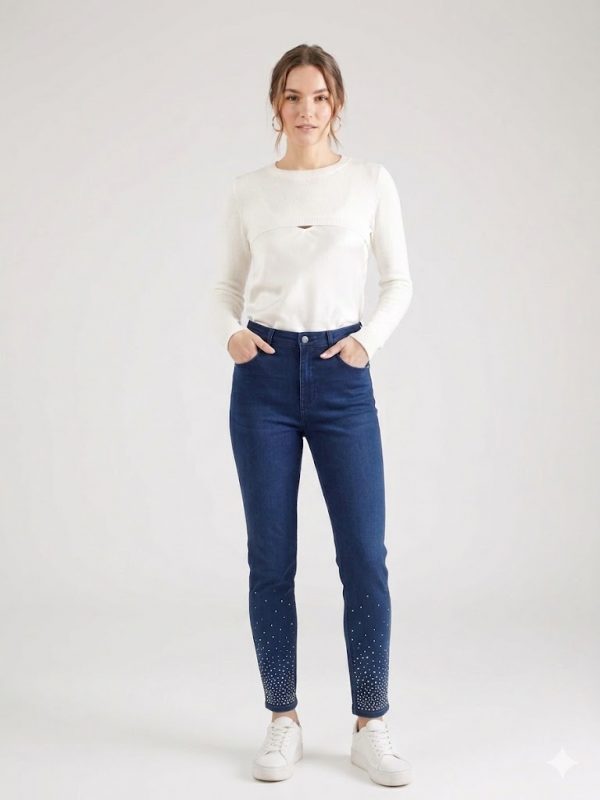 TOLGA SARAÇOĞLU Taş Detaylı Kot Pantolon 30114