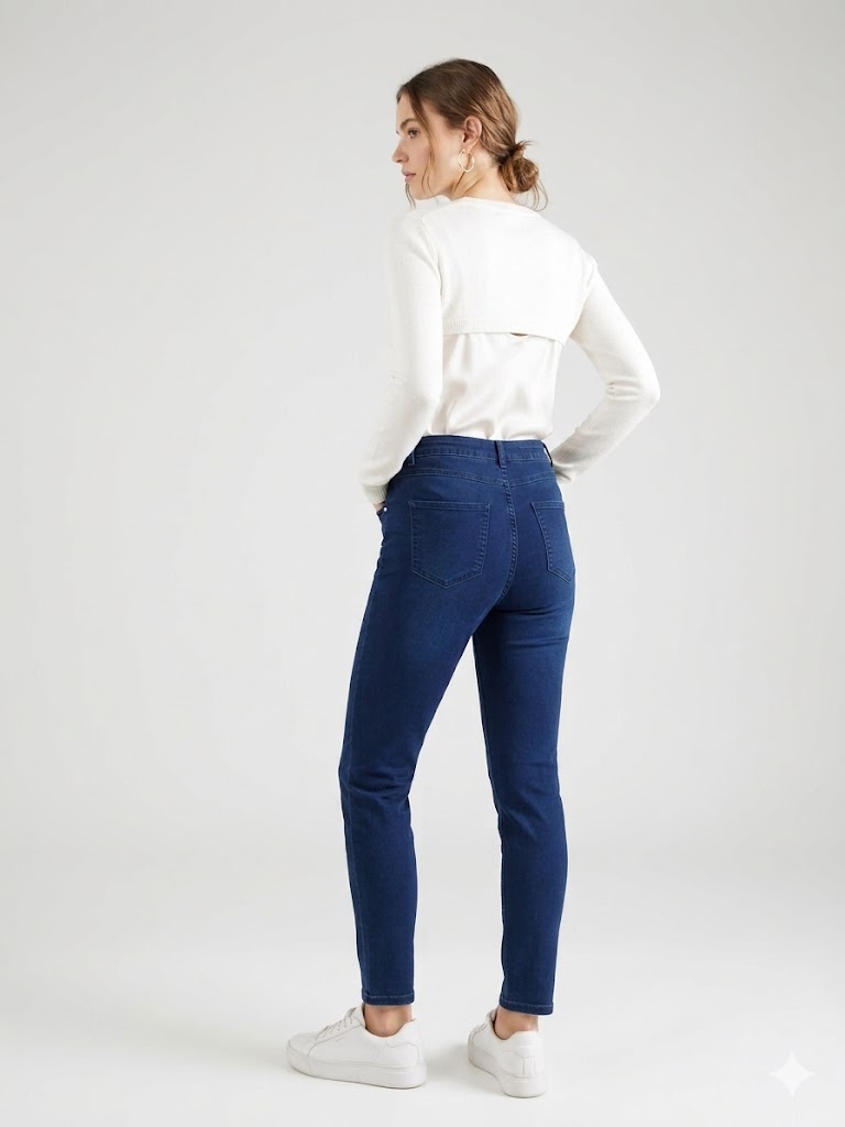 TOLGA SARAÇOĞLU Taş Detaylı Kot Pantolon 30114 - Lacivert