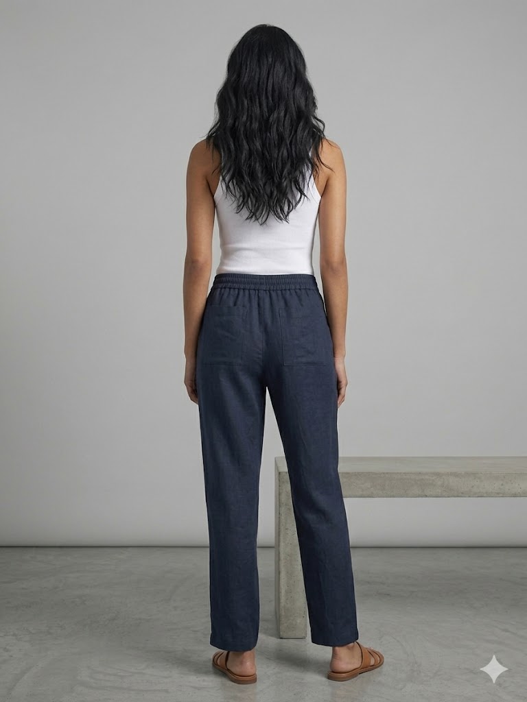 TOLGA SARAÇOĞLU Beli Lastikli Rahat Kesim Pantolon 30161