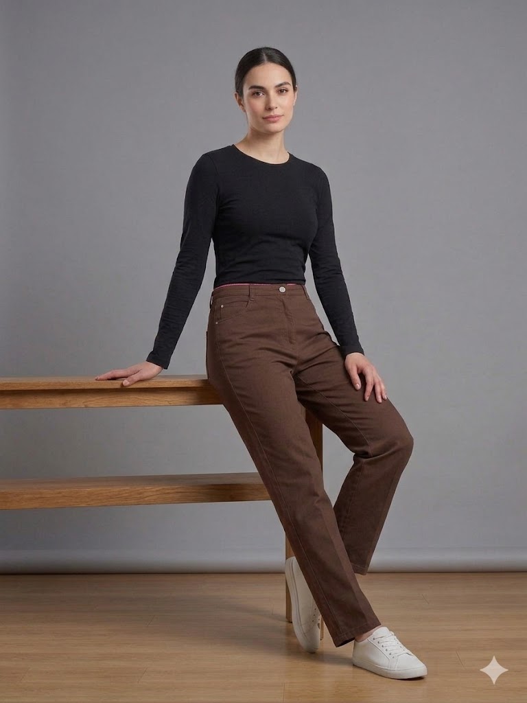 TOLGA SARAÇOĞLU Düz Kesim Pantolon  30215 - kahve