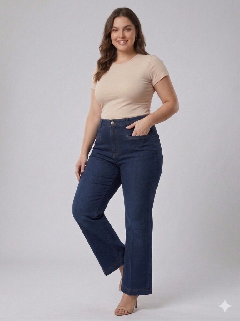 TOLGA SARAÇOĞLU GenişPaça Bilek Boy Pantolon 30260 - Lacivert