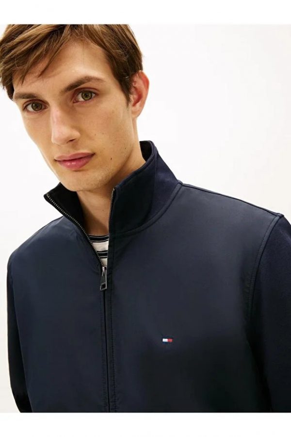 TOMMY HILFIGER Pamuklu Regular Fit Dik Yaka Fermuarlı Erkek Mont MW0MW41758DW5