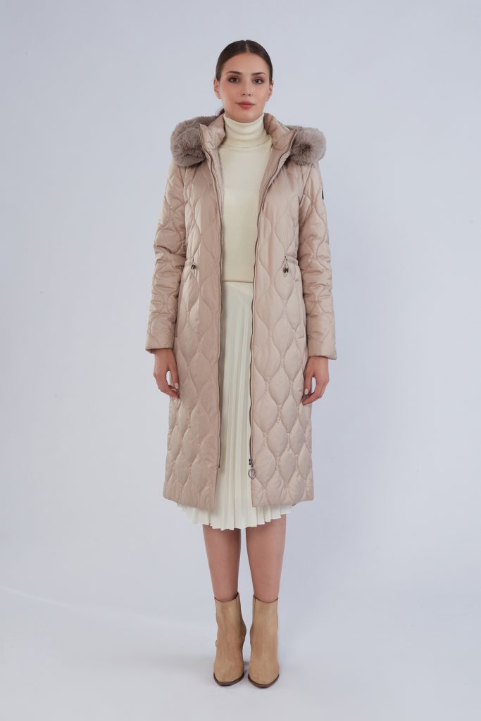 TRENÇ Soğan Desenli Şişme Kaban 5628