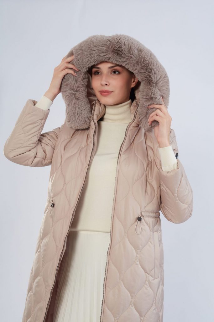 TRENÇ Soğan Desenli Şişme Kaban 5628