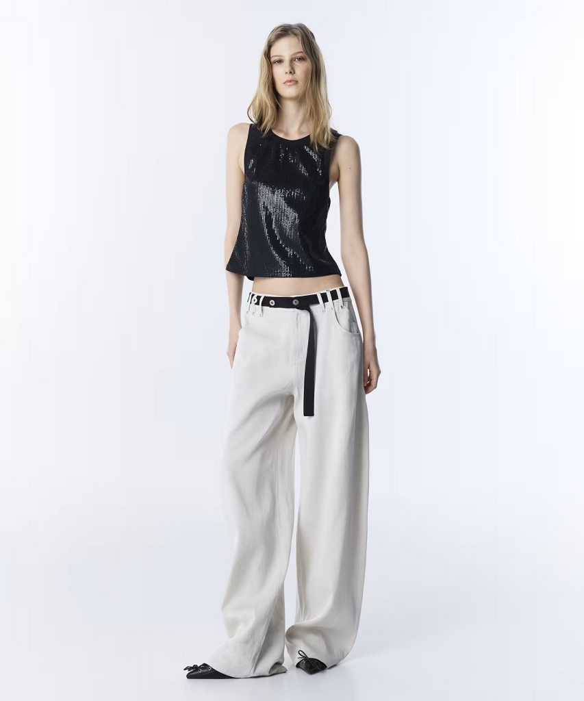 TWİST Payetli Dar Kesim Bluz TS1260006068 - Siyah