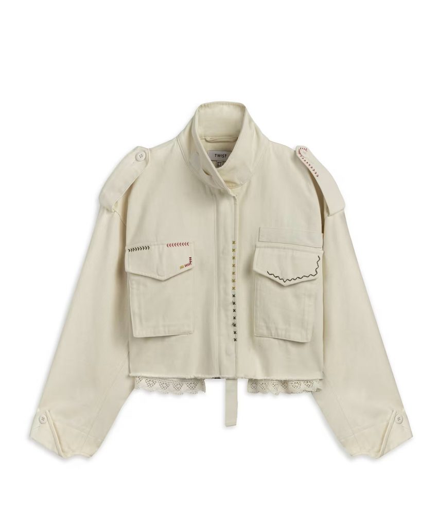 TWIST Aksesuar Detaylı Ceket TW6250005046 - EKRU