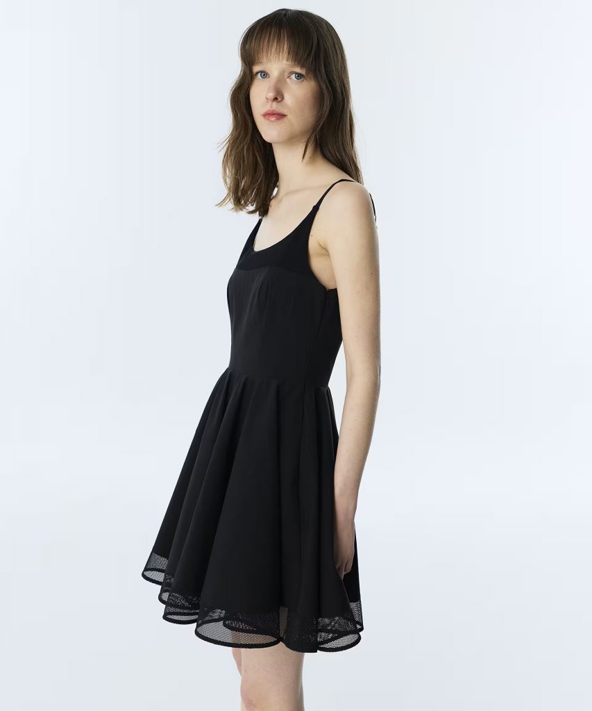 TWİST Kumaş Mix Bel Vurgulu Elbise TS1260002351 - Siyah