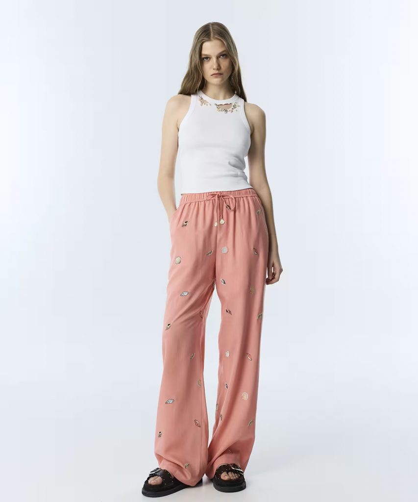 TWİST Deniz Kabuğu Aksesuartlı T-shirt TS1260070133 - EKRU