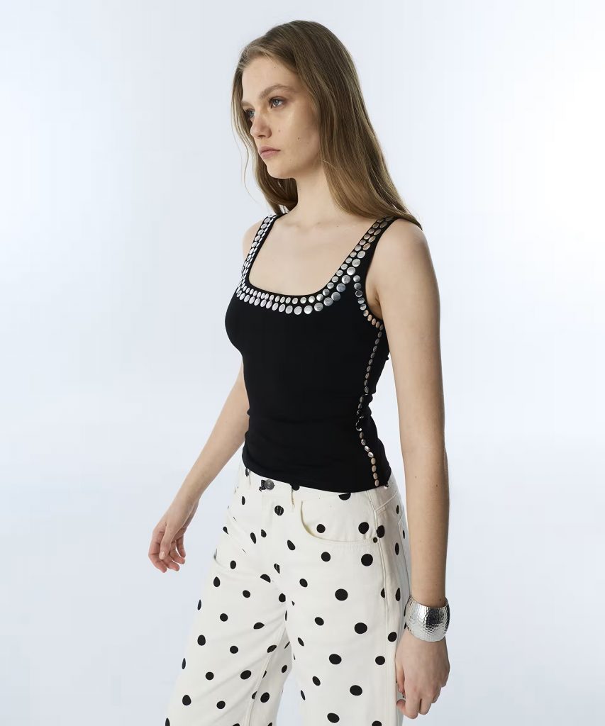 TWİST Trok Baskılı T-shirt TS1260070252 - Siyah