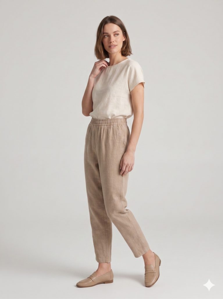 VEDİ Rahat Kesim Pantolon 7421 - BEJ