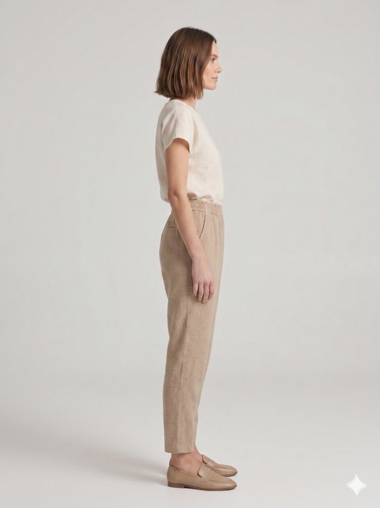 VEDİ Rahat Kesim Pantolon 7421 - BEJ