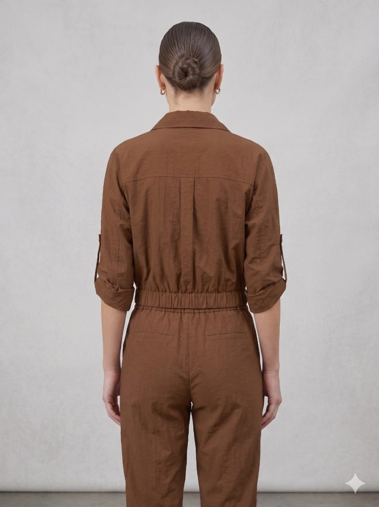 VENDİ LALUCE Kol Düğme Detaylı 2'Li Takım QC106 - kahve