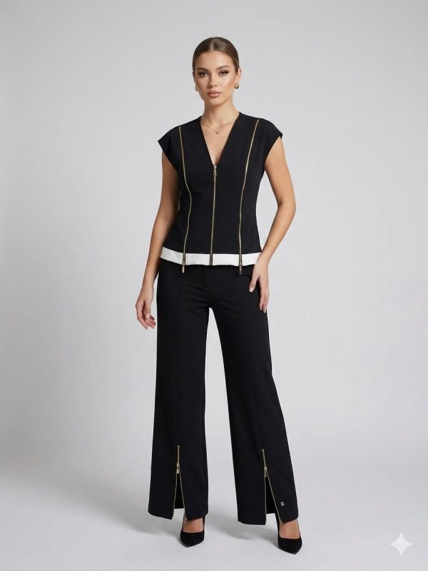 YSATİS Fermuar Detaylı Bluz 5000117