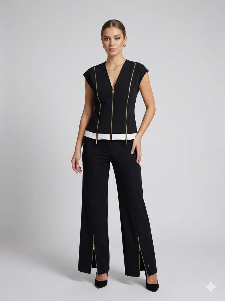 YSATİS Fermuar Detaylı Bluz 5000117