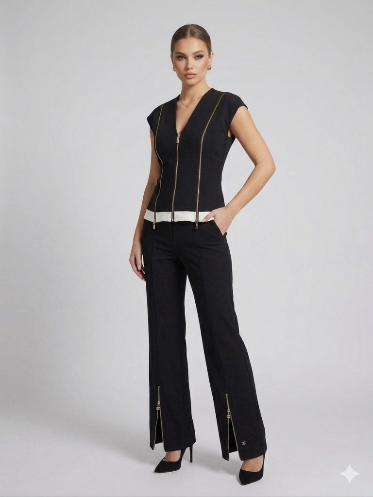 YSATİS Fermuar Detaylı Bluz 5000117