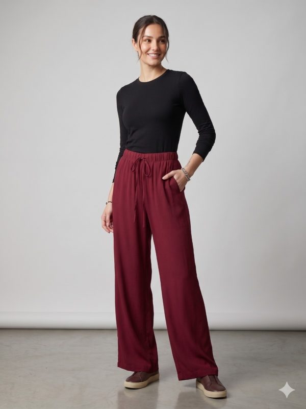 YSATİS Beli Lastikli Rahat Kesim Pantolon 2000152