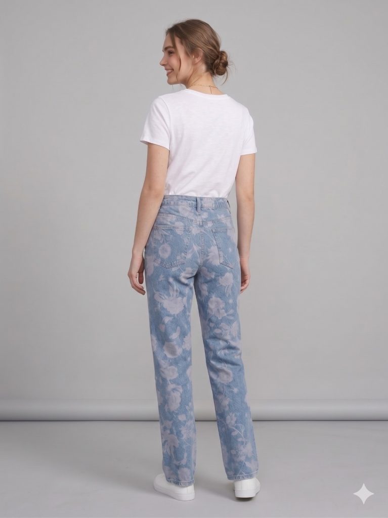 YSATİS Desenli Pantolon 9200109 - MAVİ