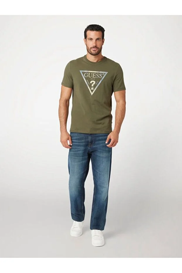 GUESS Üçgen Logolu T-Shirt M4BI35J1314 - YEŞİL
