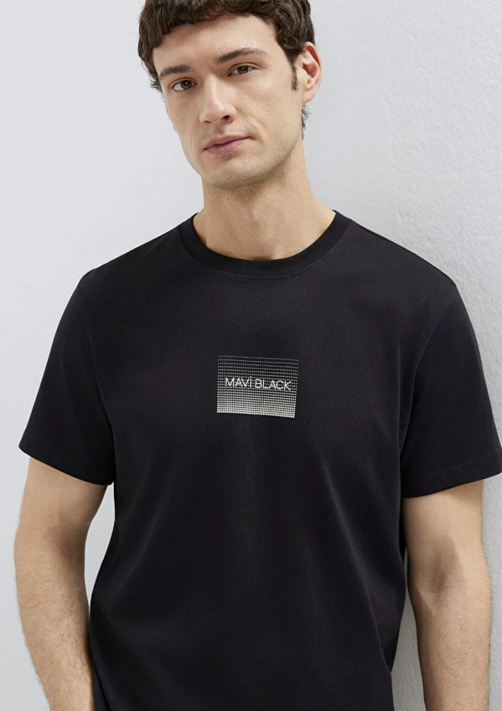 MAVİ Black Baskılı Beyaz Tişört M0613364-71379