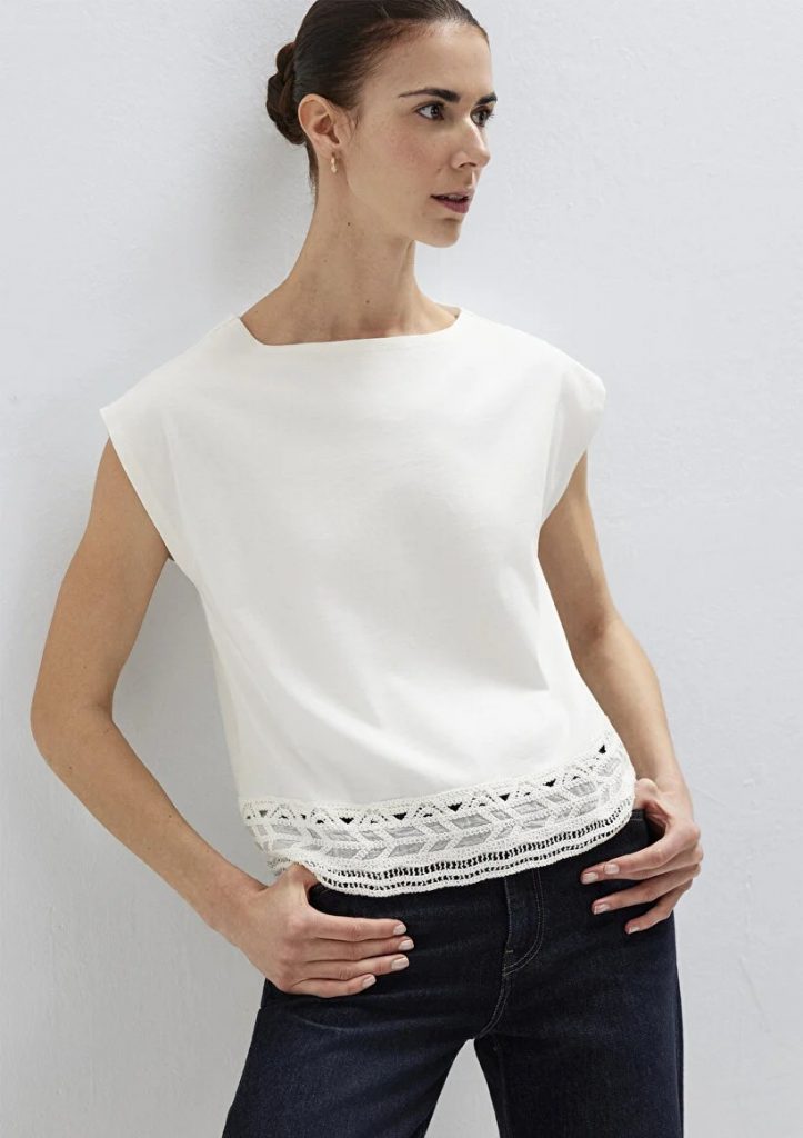 MAVİ Nakış Detaylı Ekru T-shirt M1613945-70057