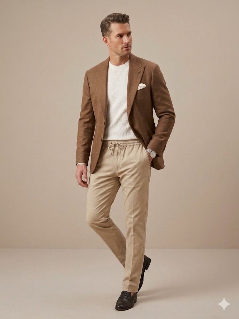 KİP Slim Fit Keten Görünümlü Blazer Ceket  10233 - camel