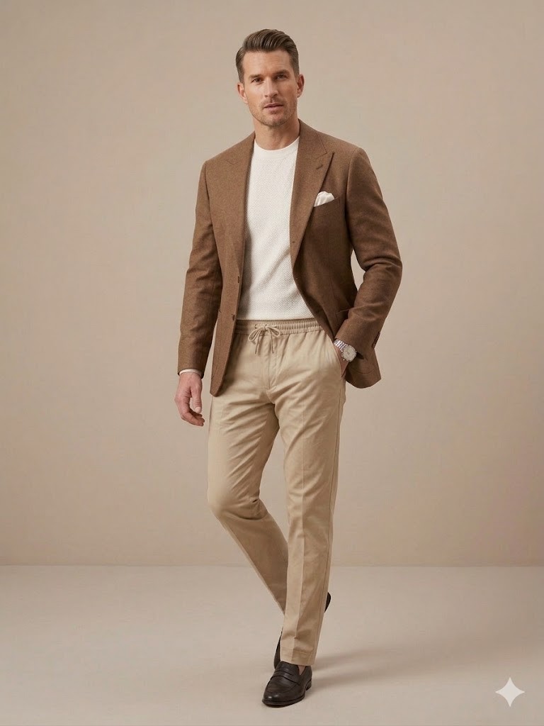 KİP Slim Fit Keten Görünümlü Blazer Ceket  10233 - camel