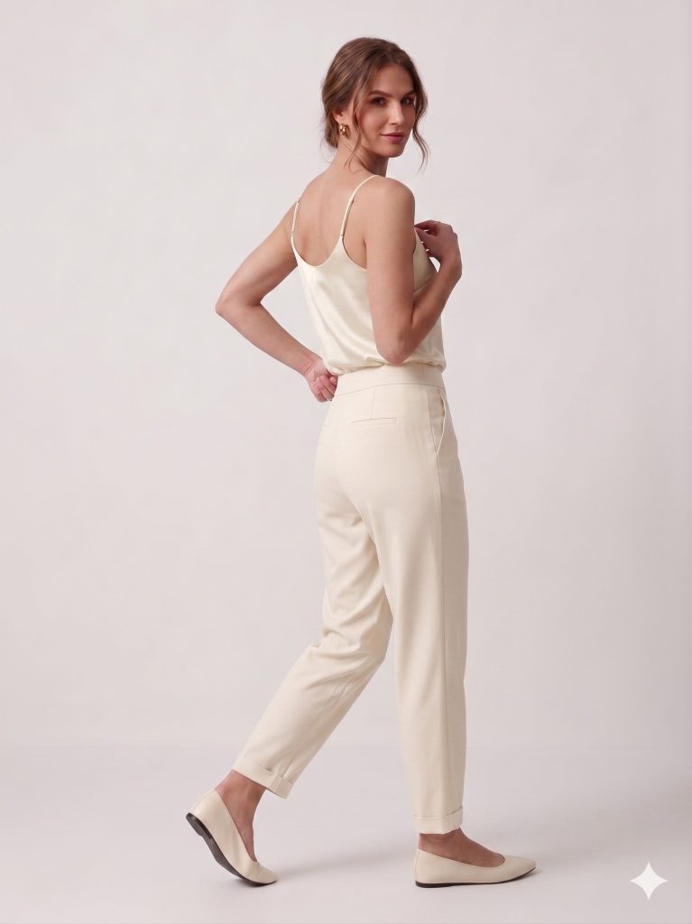 MODAİLGİ Beli Lastikli Pantolon 40144 - EKRU