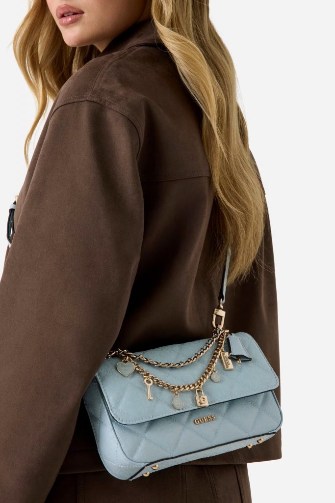 GUESS Libby Crossbody Çanta HWGG9912200 - MAVİ