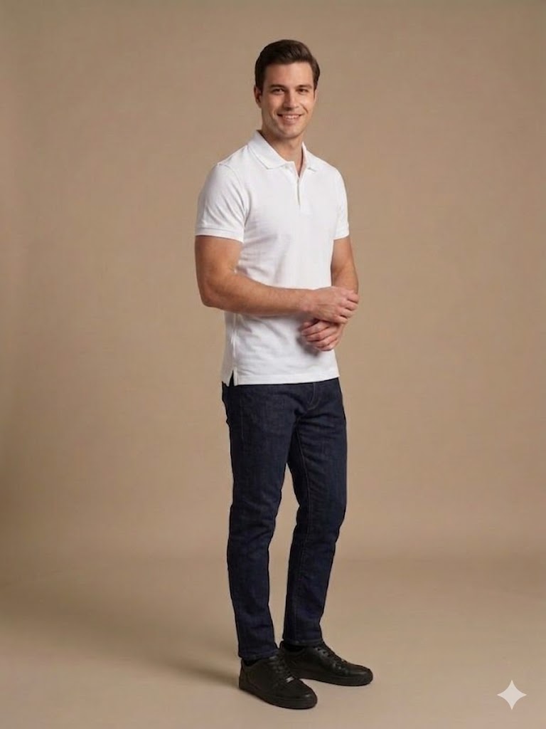 KİP Erkek Polo Yaka Basic T-Shirt 1830 - Beyaz