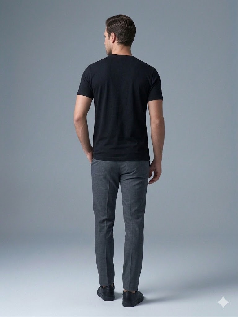 DORSS Erkek Siyah Basic Bisiklet Yaka T-Shirt 20500