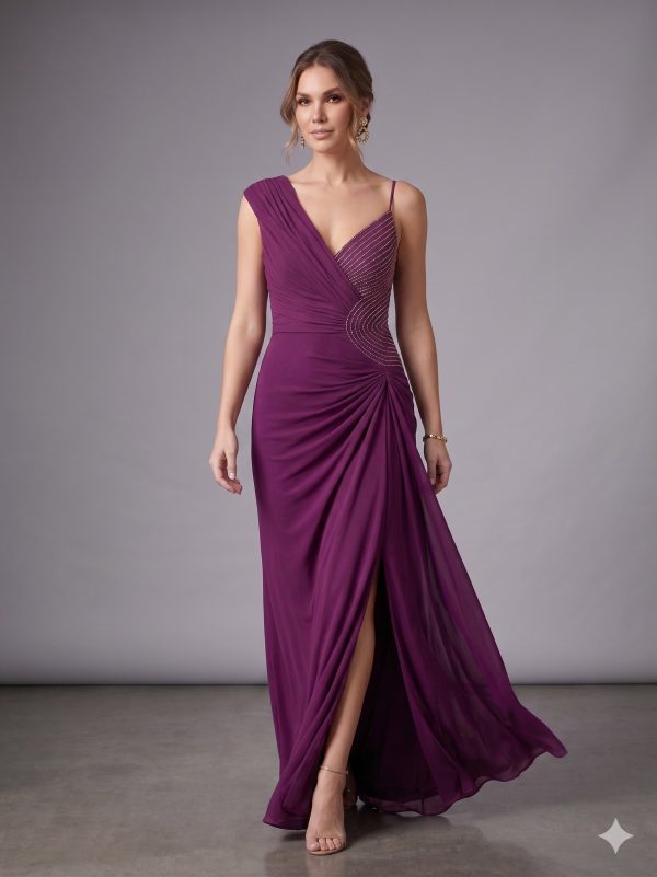 FOR COSTUME Tek Omuz Abiye 10536