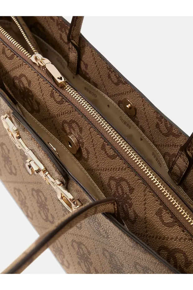 GUESS Janie Logo Kadın Omuz Çantası HWOS9924230 - Latte
