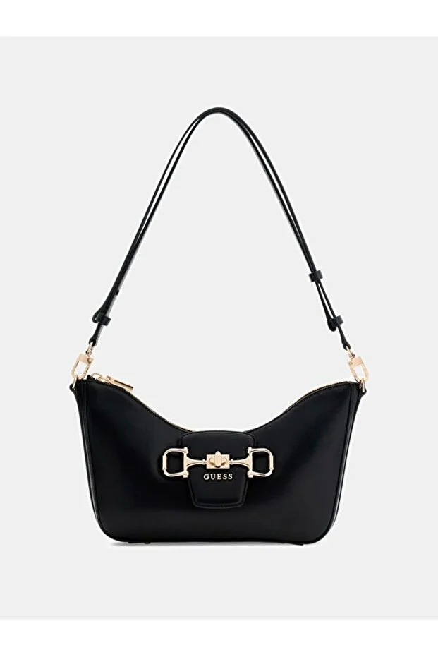 GUESS Janie Logolu Omuz Çantası HWVG9910180 - Siyah
