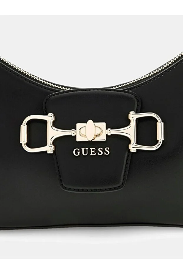 GUESS Janie Logolu Omuz Çantası HWVG9910180 - Siyah