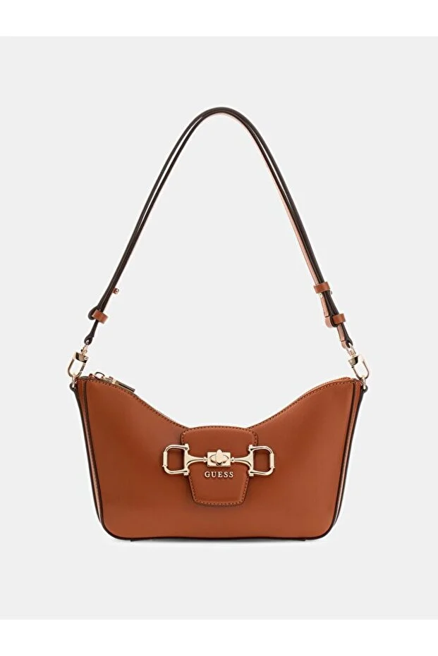 GUESS Janie Logolu Omuz Çantası HWVG9910180 - konyak