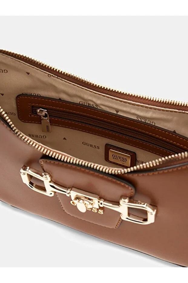 GUESS Janie Logolu Omuz Çantası HWVG9910180 - konyak