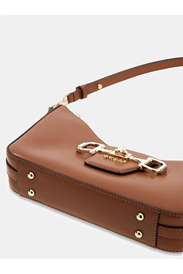 GUESS Janie Logolu Omuz Çantası HWVG9910180 - konyak