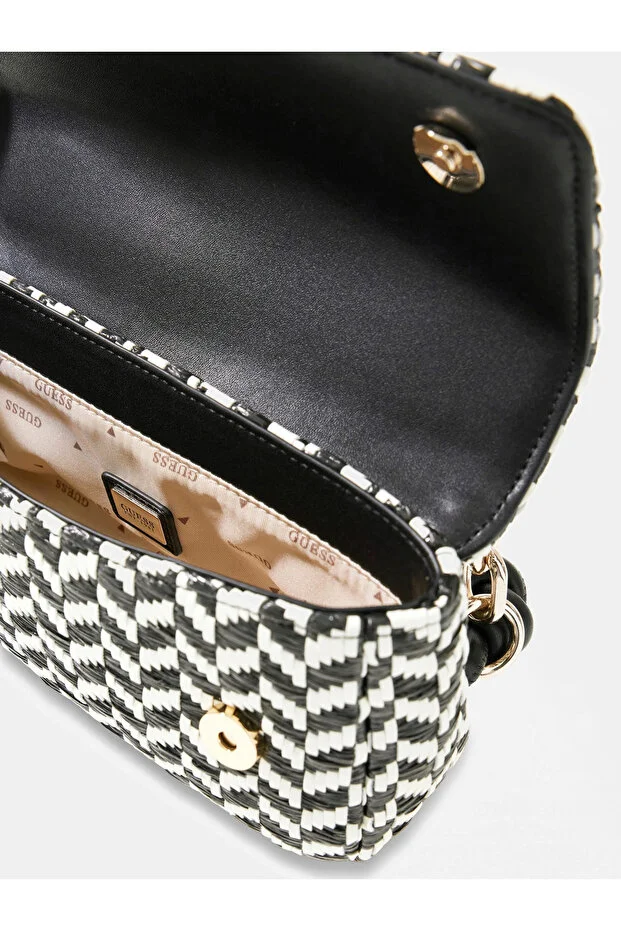 GUESS  Tessi Kapaklı Kadın Omuz Çantası HWWG7691190 - Siyah