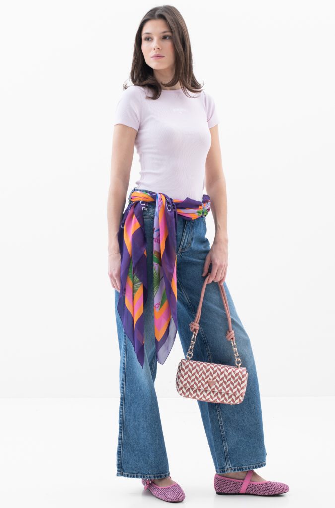 GUESS  Tessi Kapaklı Kadın Omuz Çantası HWWG7691190 - pembe