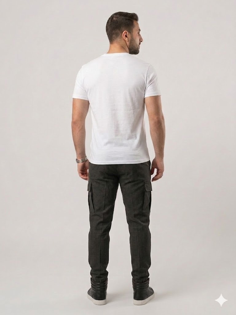 GUESS Erkek Baskılı Bisiklet Yaka T-Shirt M4GI16I3Z14 - Beyaz
