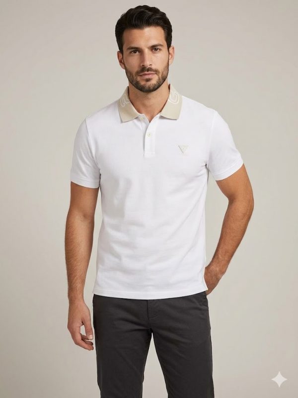 GUESS Erkek Polo Yaka Basic T-Shirt M5GP66J1314