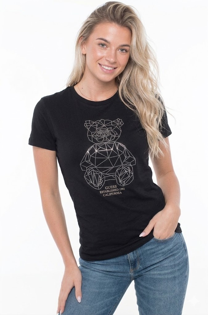GUESS  Active Romy T-shirt  V6GI12K3325 - Siyah
