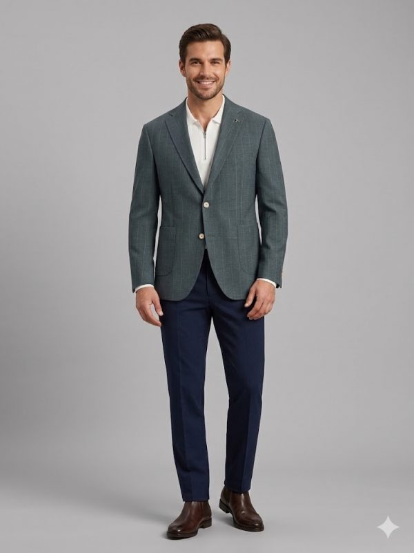 HAVAN Erkek Ekose Slim Fit Blazer Ceket 2V26F0056