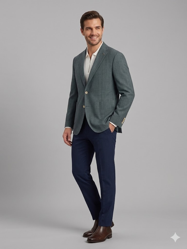 HAVAN Erkek Ekose Slim Fit Blazer Ceket 2V26F0056