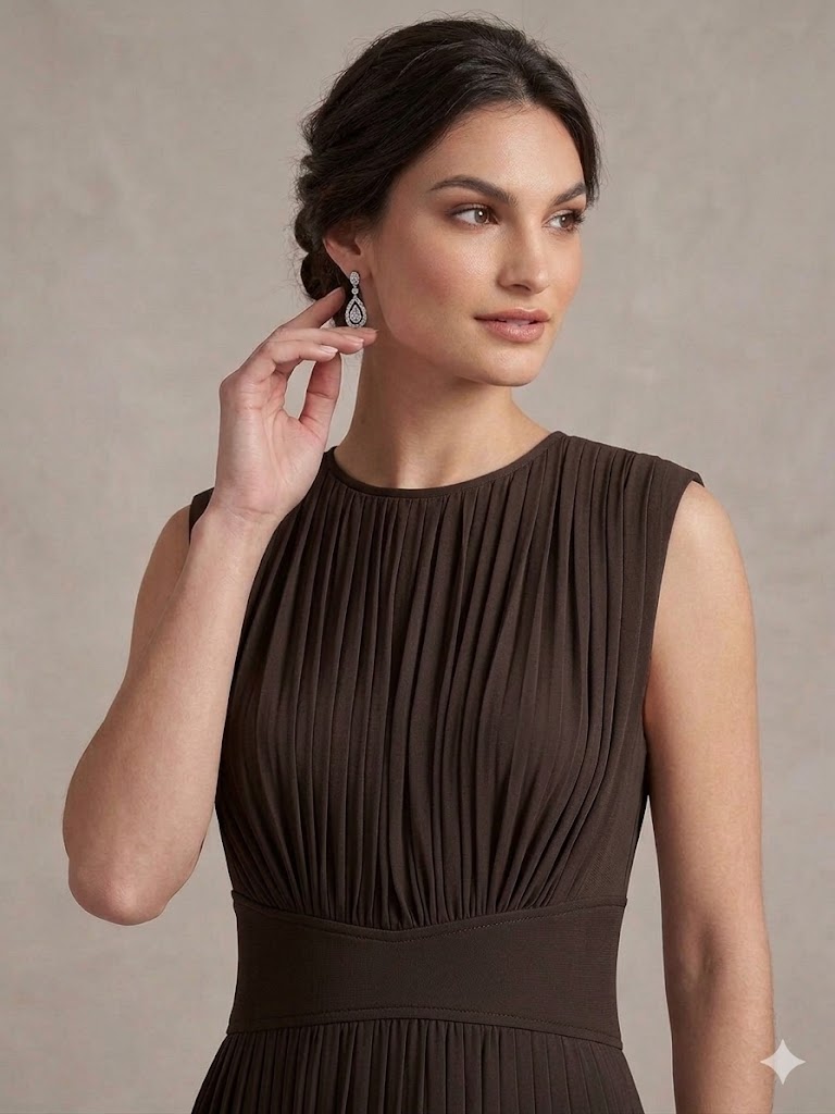 İNTERSAN DESİGNER Büzgülü Yırtmaçlı Elbise  17326