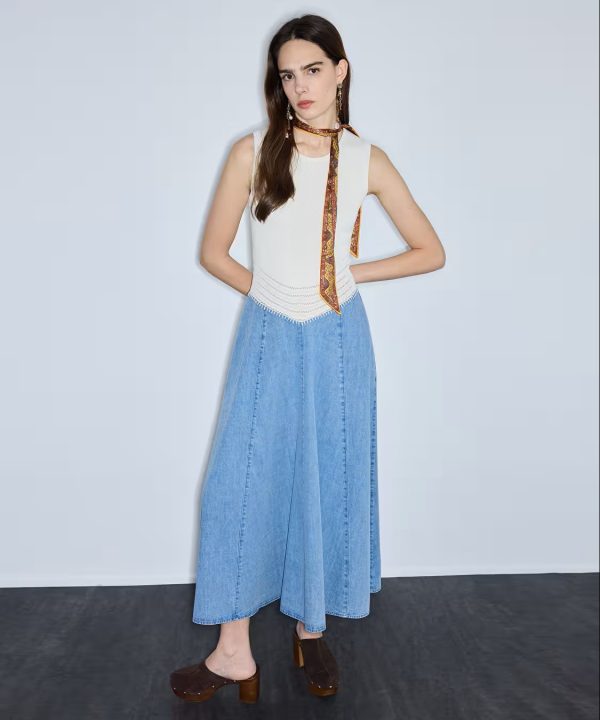 İPEKYOL Denim Ve Triko Mix Elbise IS1260002366
