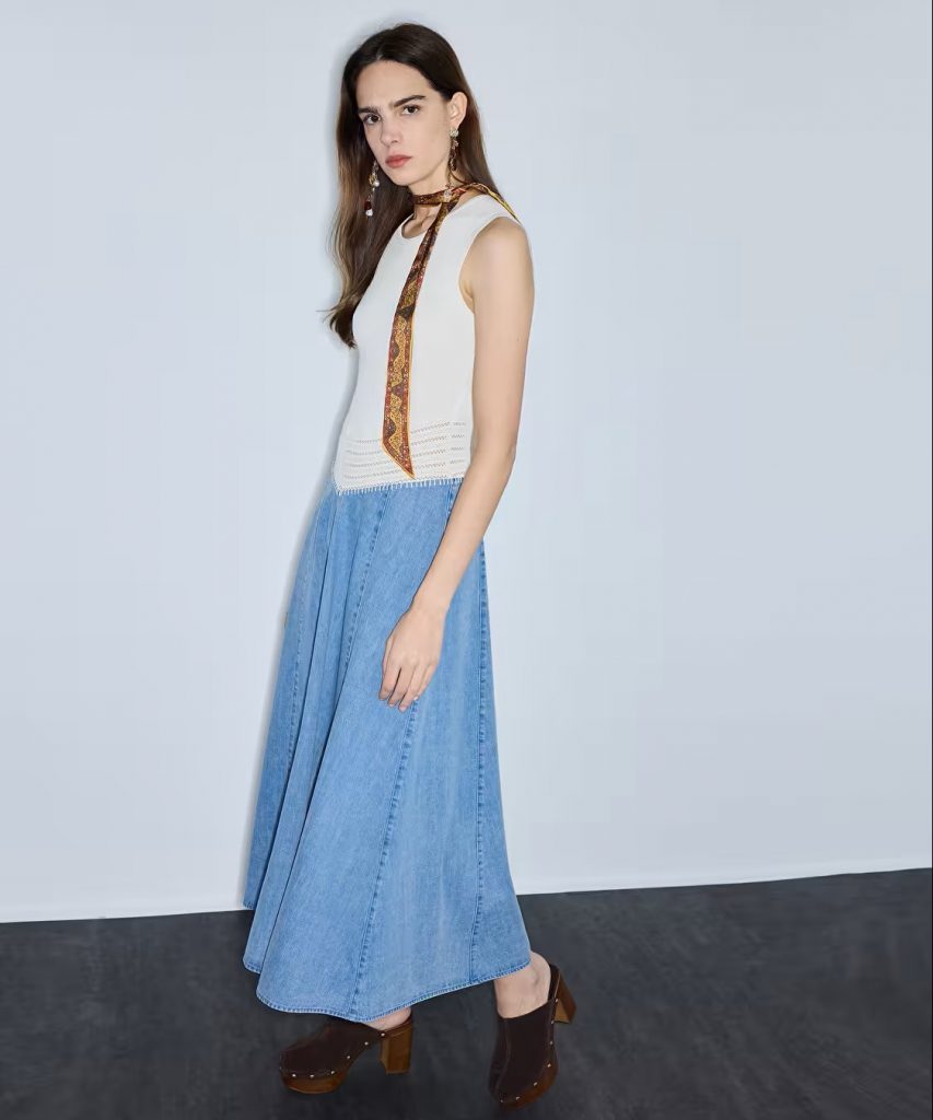 İPEKYOL Denim Ve Triko Mix Elbise IS1260002366